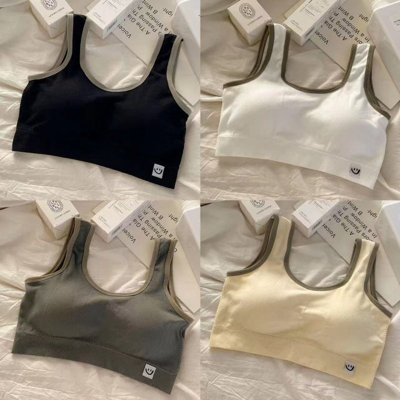 8-18 Years Old Middle School Girl'S Intimates Women'S Wire-Free One-Piece Medium And Large Children'S Intimates Bra Sports Shock-Proof Vest - Image 2